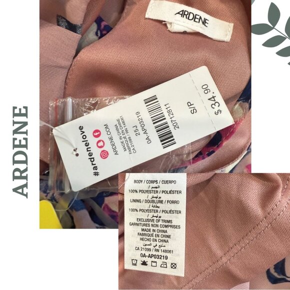 Ardene Pink Floral Sleeveless Belted Summer Dress - Size Small - Picture 5 of 5